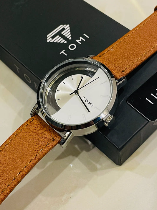 Brown Half Translucent Tomi Watch