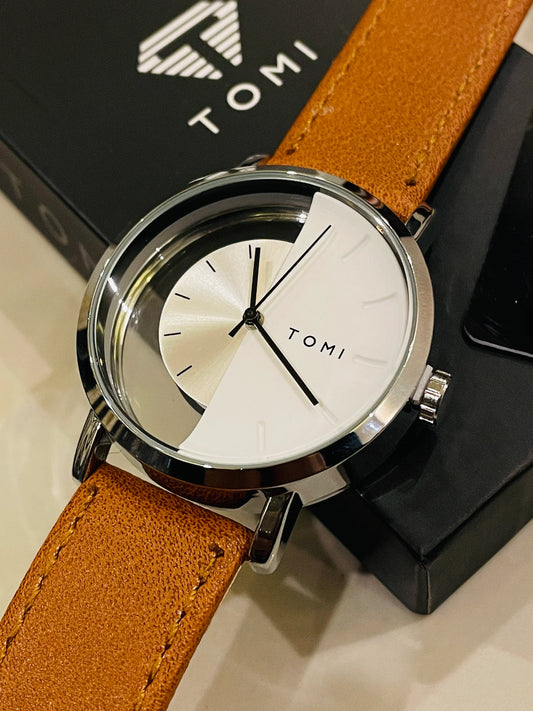 Brown Half Translucent Tomi Watch